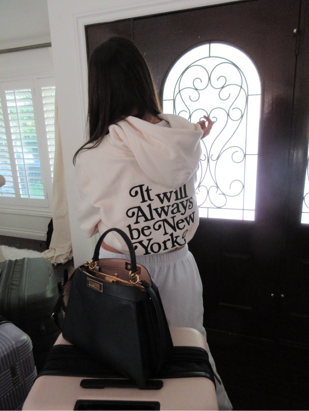It will always be New York hoodie white